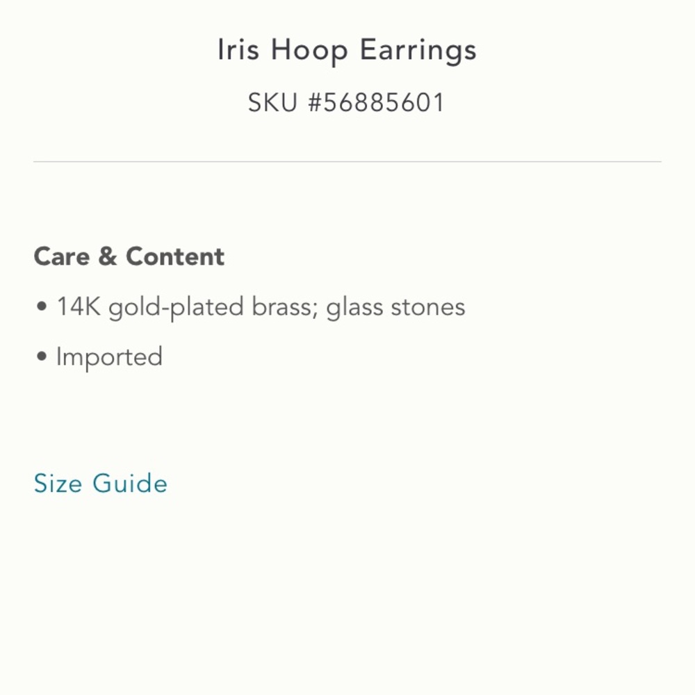 Anthropologie Serefina Iris Hoop Earrings NWT - Picture 8 of 11